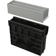 Alcadrain AVZ101R-R123R Servicebox für Schlitzrinne, symmetrisch, 100 mm, verzinkt