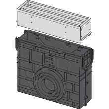 Alcadrain AVZ101R-R123R Servicebox für Schlitzrinne, symmetrisch, 100 mm, verzinkt