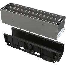 Alcadrain AVZ101S-R323R Revisionsteil für Schlitzrinne, symmetrisch, 100 mm, Edelstahl