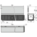 Alcadrain AVZ101-R322 Schlitzrinne, asymmetrisch, 160 mm,...