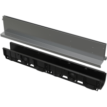 Alcadrain AVZ101-R324 Schlitzrinne, symmetrisch, 160 mm, Rost Edelstahl