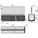Alcadrain AVZ101-R324 Schlitzrinne, symmetrisch, 160 mm,...