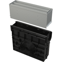 Alcadrain AVZ101R-R124R Servicebox für Schlitzrinne, symmetrisch, 160 mm, verzinkt