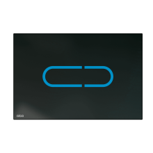 Alcadrain NIGHT LIGHT-1-SLIM Betätigungsplatte kontaktlose für Vorwandinstallationssysteme Slim mit Beleuchtung, Glas-Schwarz