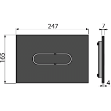 Alcadrain NIGHT LIGHT-1-SLIM Betätigungsplatte kontaktlose für Vorwandinstallationssysteme Slim mit Beleuchtung, Glas-Schwarz
