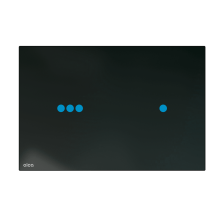 Alcadrain NIGHT LIGHT-3-SLIM Betätigungsplatte kontaktlose für Vorwandinstallationssysteme Slim mit Beleuchtung, Glas-Schwarz