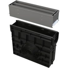 Alcadrain AVZ101R-R323R Servicebox für Schlitzrinne, symmetrisch, 100 mm, Edelstahl