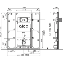 Alcadrain Systemwand + Vorwandinstallationssystem