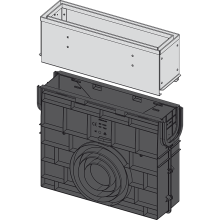 Alcadrain AVZ101R-R322R Servicebox für Schlitzrinne, asymmetrisch, 160 mm, Edelstahl