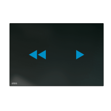 Alcadrain NIGHT LIGHT-2 Betätigungsplatte kontaktlose für Vorwandinstallationssysteme mit Beleuchtung, Glas-Schwarz