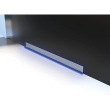 Alcadrain APZ5-SHADE Abflusssystem für Einbau in die Wand, Abdeckung Edelstahl-Matt LED Grün 850mm
