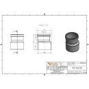 KG-Uebergangsrohr DN 125x110 mit vormontierten Dichtringen