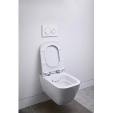 Geberit  Geberit Smyle WC-Sitz Slim, Sandwichform mit Absenkautomatik und Quick-Release-Scharnier