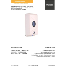 Desinfektionsmittel & Seifenspender Sensor 0,8l Impeco