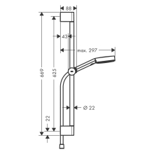 hansgrohe Pulsify Select S Duschset 105 3 Strahlarten Relaxation mit Duschstange 65 cm