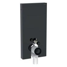 Geberit Monolith Sanitärmodul für Stand-WC, 101 cm, mit P-Anschlussbogen, Wasseranschluss seitlich