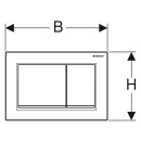 Geberit Omega 20 square Betätigungsplatte für...