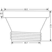 Haas IKEA® Spüle-Adapter Siphon Typ 1 1/2  Ablauf-Adapter umweltschoned grau