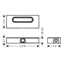 hansgrohe uBox universal Grundkörper Duschrinnen Ablaufgehäuse für flache Installation