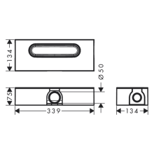 hansgrohe uBox universal Grundkörper Duschrinnen Ablaufgehäuse für Standardinstallation