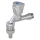 Schlösser Armaturen AUSLAUFVENTIL MIT RB, RV, SV 3-KT.-GRIFF BLAU, 1/2", POL.CR, DVGW