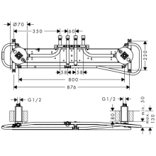 AXOR ShowerSolutions Grundkörper für ShowerHeaven 1200/300 4jet
