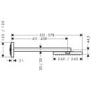 AXOR ShowerSolutions Kopfbrause 240/240 1jet mit...