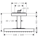 AXOR ShowerSolutions Kopfbrause 240/240 1jet mit...
