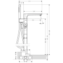 AXOR Urquiola Wannenthermostat bodenstehend, Chrom