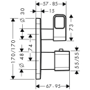 AXOR Urquiola Thermostat Unterputz mit Ab- und...