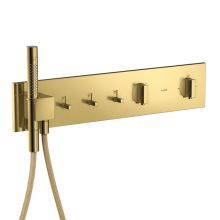 AXOR ShowerComposition Thermostatmodul 540/110 Unterputz für 3 Verbraucher, Polished Gold Optic