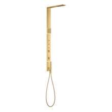 AXOR ShowerComposition Duschpaneel mit Thermostat, Kopfbrause 110/220 1jet und Schulterbrause, Brushed Gold Optic