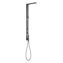 AXOR ShowerComposition Duschpaneel mit Thermostat, Kopfbrause 110/220 1jet und Schulterbrause, Polished Black Chrome