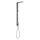 AXOR ShowerComposition Duschpaneel mit Thermostat, Kopfbrause 110/220 1jet und Schulterbrause, Polished Black Chrome