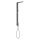 AXOR ShowerComposition Duschpaneel mit Thermostat, Kopfbrause 110/220 1jet und Schulterbrause, Brushed Black Chrome