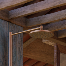 AXOR Starck Nature Duschsäule mit Kopfbrause 240 1jet, Brushed Bronze
