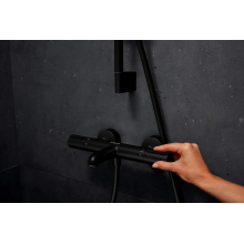 hansgrohe Ecostat Element Wannenthermostat Aufputz, Mattschwarz