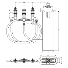 hansgrohe 4-Loch Wannenarmatur Grundset mit sBox