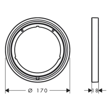 hansgrohe Verlängerungsrosette S 5 mm, Brushed Bronze