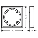 hansgrohe Verlängerungsrosette E 22 mm, Brushed...