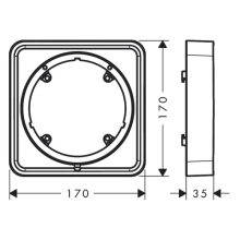 hansgrohe Verlängerungsrosette Q 22 mm, Brushed Black Chrome