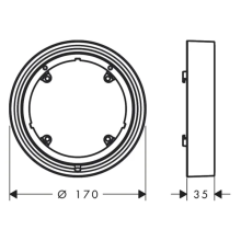 hansgrohe Verlängerungsrosette S 22 mm, Brushed Bronze