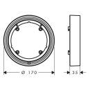 hansgrohe Verlängerungsrosette S 22 mm, Mattschwarz