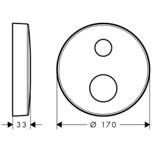 AXOR Verlängerungsrosette rund 2-Loch, Chrom