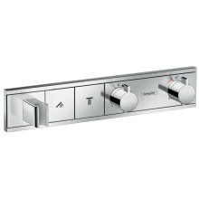 hansgrohe RainSelect Thermostat Unterputz für 2 Verbraucher mit integriertem Brausehalter, Chrom