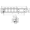 hansgrohe RainSelect Thermostat Unterputz für 4...