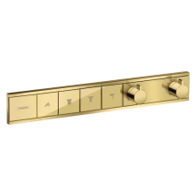 hansgrohe RainSelect Thermostat Unterputz für 4 Verbraucher, Polished Gold Optic