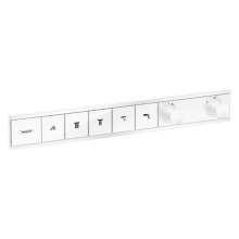 hansgrohe RainSelect Thermostat Unterputz für 5 Verbraucher, Mattweiß