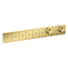 hansgrohe RainSelect Thermostat Unterputz für 5 Verbraucher, Polished Gold Optic