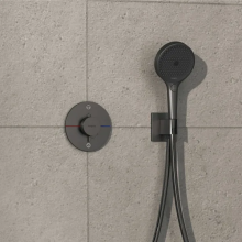 hansgrohe ShowerSelect Comfort S Thermostat Unterputz für 2 Verbraucher, Brushed Black Chrome